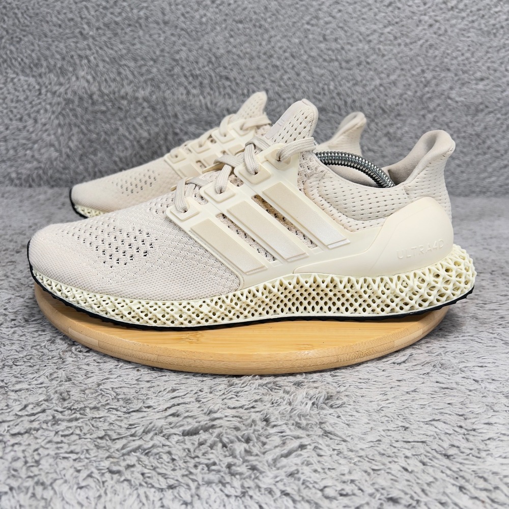 Adidas Ultra 4D Chalk White Running Shoes FX4089 Mens Size 10 Primeknit Sneaker
